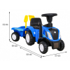 Traktor z przyczepą New Holland T7 Jeździk dla dzieci + Akcesoria + Dźwięki + LED